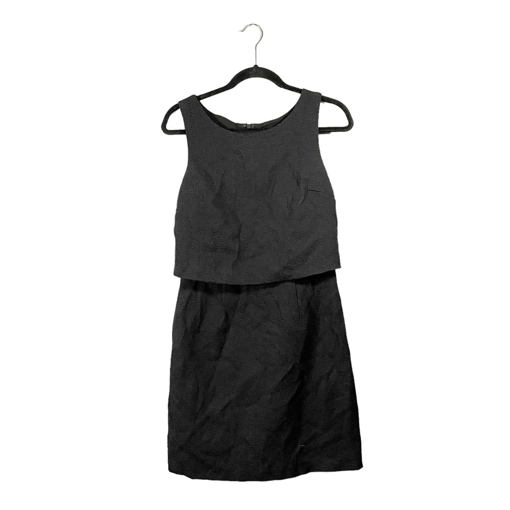 Banana Republic Factory Black Layered Look Sleeveless Formal Dress Size 6 - Picture 2 of 6